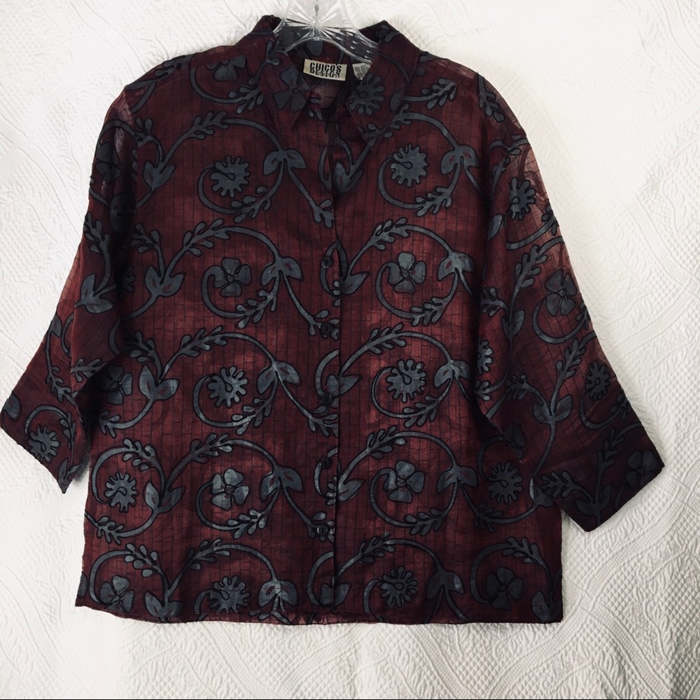 Woman’s Size 1 Chico’s Design Red/Black Jacket